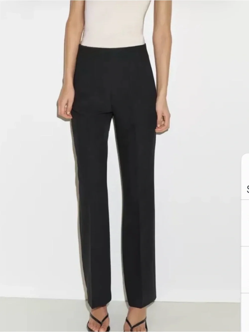 Zara Black Flared Tailored Pants